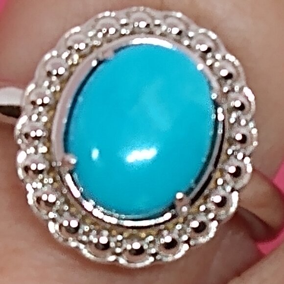 Sleeping beauty turquoise ring, size 6. - Picture 2 of 7